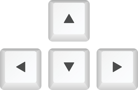 Arrows computer keyboard buttons. Desktop interface. Web ico